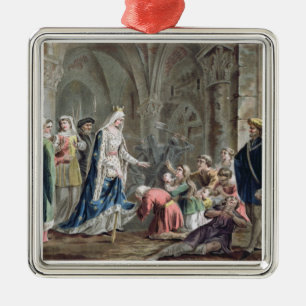 Blanche de Castille (1185-1252) bryter upp Prisen Julgransprydnad Metall