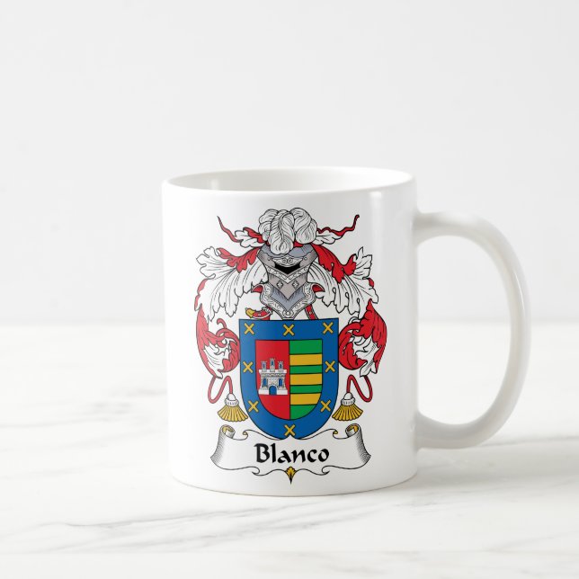Blanco familjvapensköld kaffemugg (Höger)
