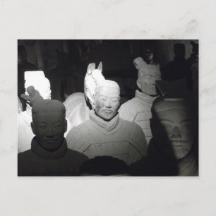 Blanco y Negro Foto Guerreros de Xiam China Vykort