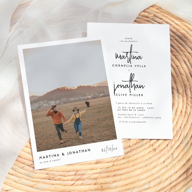 Blanco y Negro Invación de Boda Sencilla Inbjudningar (Skapare uppladdad)