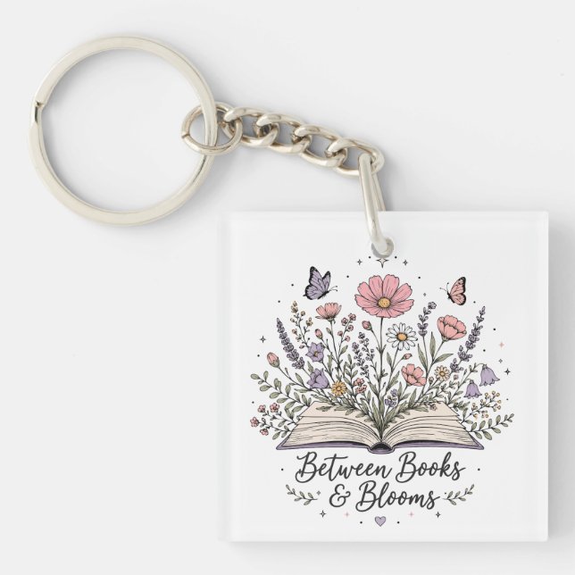Bland böcker och blommar bokälskare läsare (Framsidan)