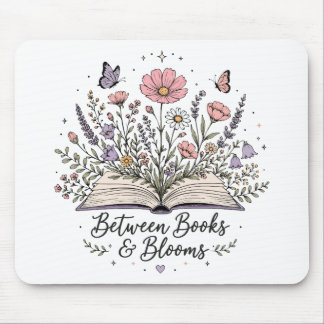 Bland böcker och blommar bokälskare läsare musmatta