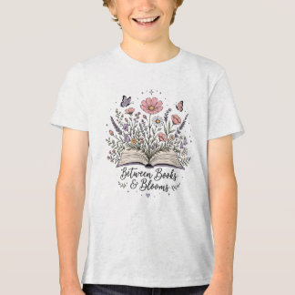 Bland böcker och blommar bokälskare läsare t shirt