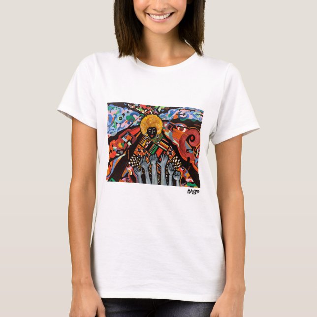 "Bland Chaos, jag Stiga upp" T Shirt (Framsida)