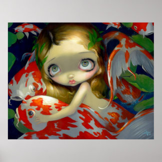 Bland Koi ART PRINT:s stora sjöjungfru öga Poster