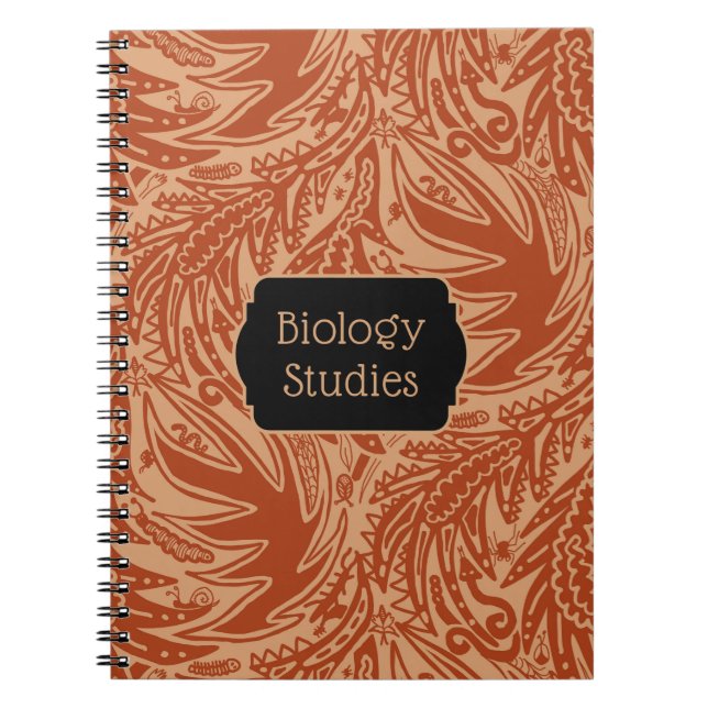 Bland löven Biologistudier Skola Anteckningsbok (Framsidan)