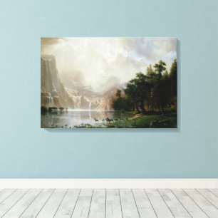 Bland Sierra Nevada-bergen av Bierstadt Canvastryck