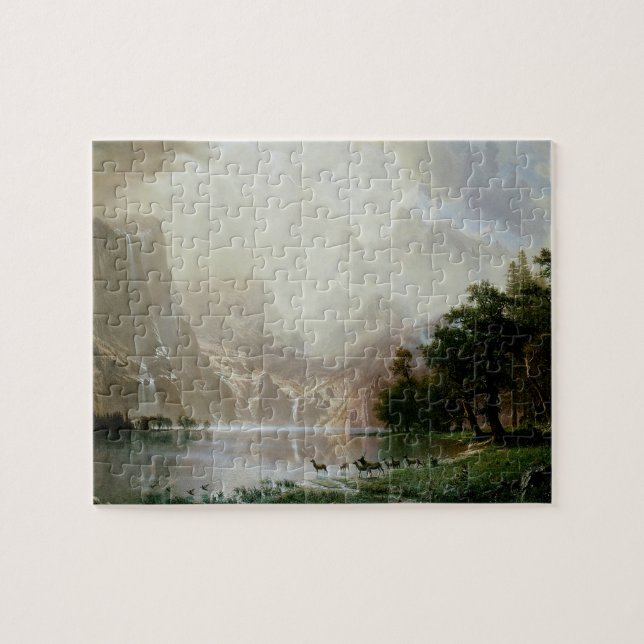 Bland Sierra Nevada-bergen av Bierstadt Pussel (Horisontell)