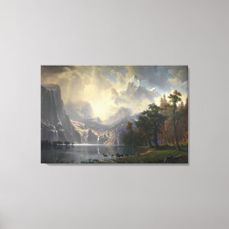 Bland Sierran Nevada av Albert Bierstadt Canvastryck