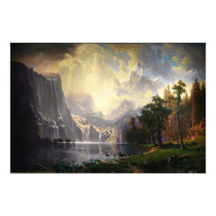 Bland Sierran Nevada av Albert Bierstadt Fototryck