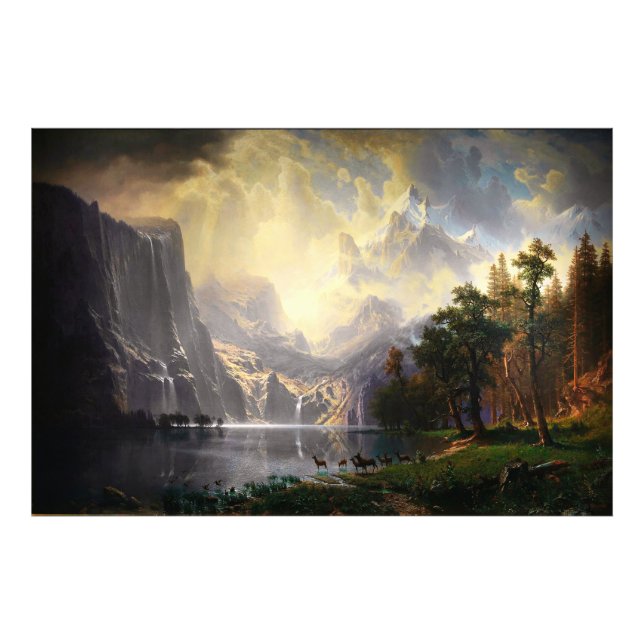 Bland Sierran Nevada av Albert Bierstadt Fototryck (Framsidan)