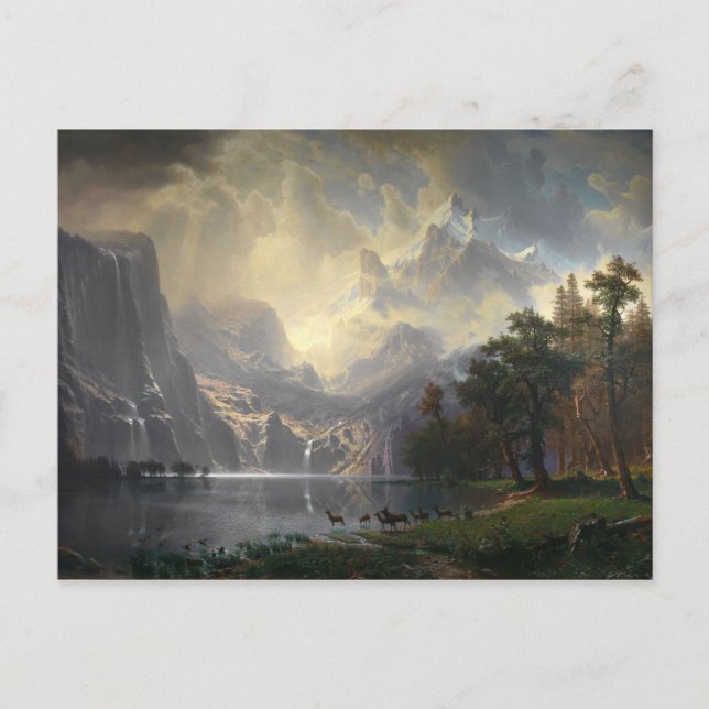 Bland Sierran Nevada av Albert Bierstadt Vykort (Framsida)