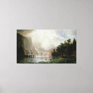 Bland Sierran Nevada berg vid Bierstadt Canvastryck