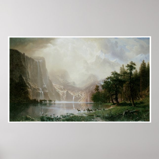 Bland Sierran Nevada-bergen, Kalifornien Poster (Framsidan)