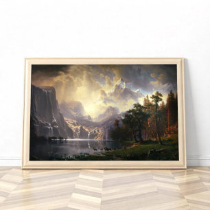 Bland Sierran Nevada, Kalifornien, Bierstadt Art Poster