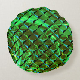 Blanda 3D- och grönt-kurvor eller uppsättningar Rund Kudde