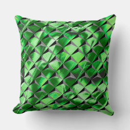 Blanda 3D-rutor med grönt struktur i bakgrunden Kudde