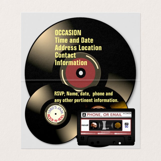 Blanda bandkassetter och bandposter för Retro 80 Kort (Insida ovikt)