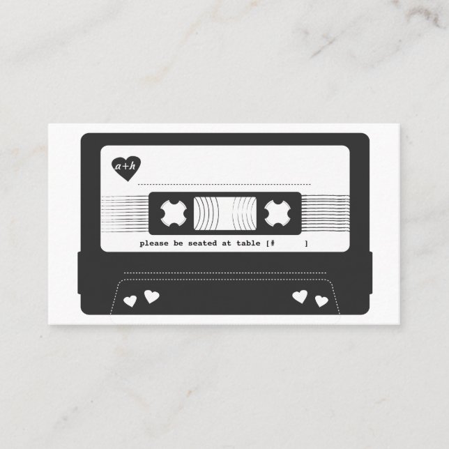 Blanda bandkopieringskort placeringskort (Framsida)