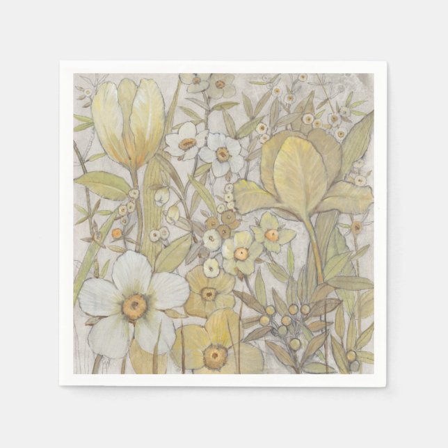 Blanda Blommigt Pappersservett (Framsidan)