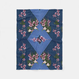 Blanda blues och skyddad romb mönster ull blank fleecefilt