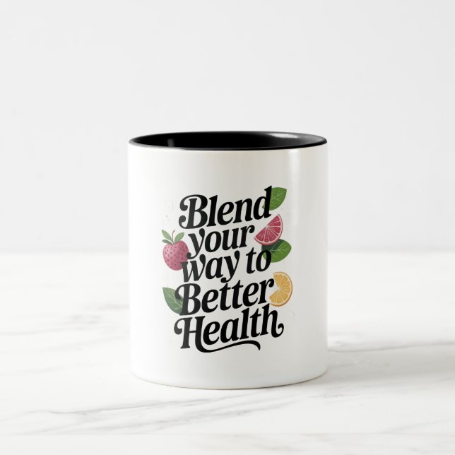 Blanda dig till en bättre hälsa -mugg Två-Tonad mugg (Center)