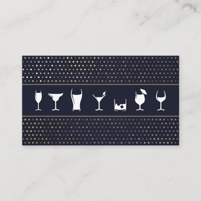 Blanda drycker | Cocktailar | Bartender Visitkort (Framsida)