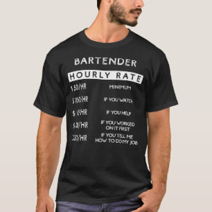 Blanda & Giggle - Bartender-timtaxa Humor Tee för