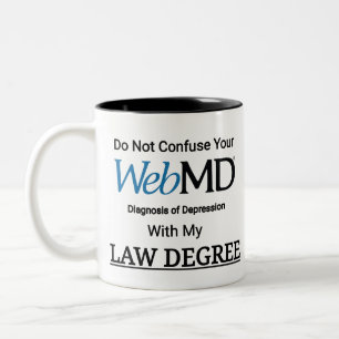 Blanda inte ihop din WebMD-depressionsdiagnostik Två-Tonad Mugg