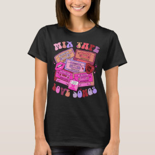 Blanda kassettband av typen Tape Kärlek Sång Valen T Shirt