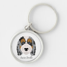 Blanda nyckelkedjan australian shepherd Pudel