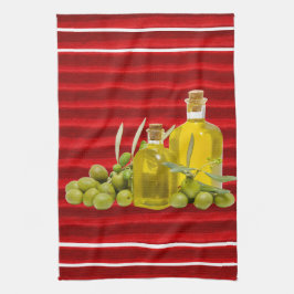 Blanda och matcha kökshanddukar i Medelhavet