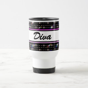 Blända travel mug för diamantrosa- & lilapassion resemugg