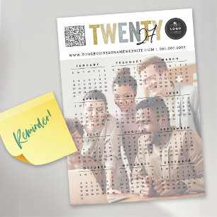 Blanda Typsnitt 2027 Kalender Foto Magnetisk Kort