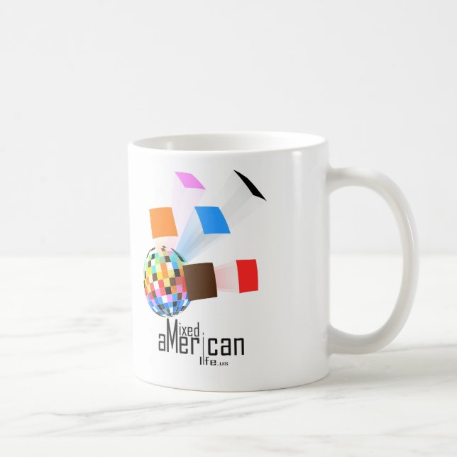 Blandad amerikanskt liv kaffemugg (Höger)