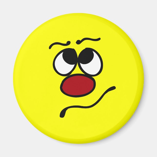 Blandad Ansikte Grumpey Magnet (Framsidan)