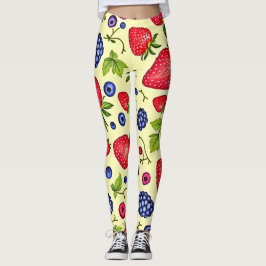 Blandad Berry Seamless Mönster Leggings