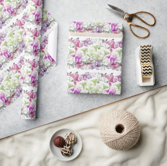 Blandad blomsterbölja Papper Presentpapper (Hantverk)