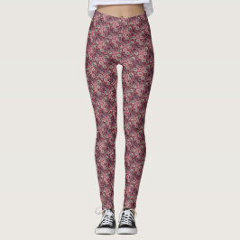 Blandad brun cirkel mönster leggings