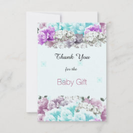 Blandad bukettbabypresent tack kort