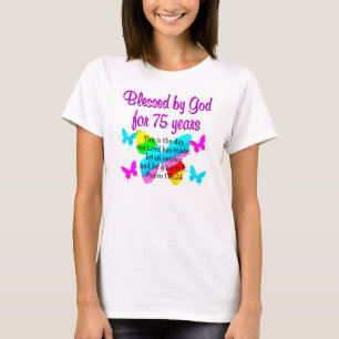 BLANDAD BUTTRYCKLIG BIRTHDAY-KONSTRUKTION I 75:E T SHIRT
