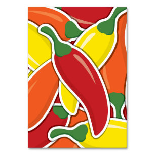 Blandad chilipeppar av funky bordsnummer
