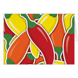 Blandad chilipeppar av funky hälsningskort