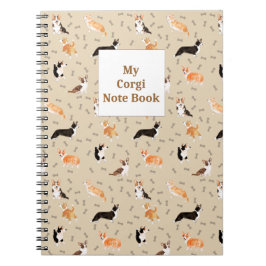Blandad Corgi Note Bok Anteckningsbok