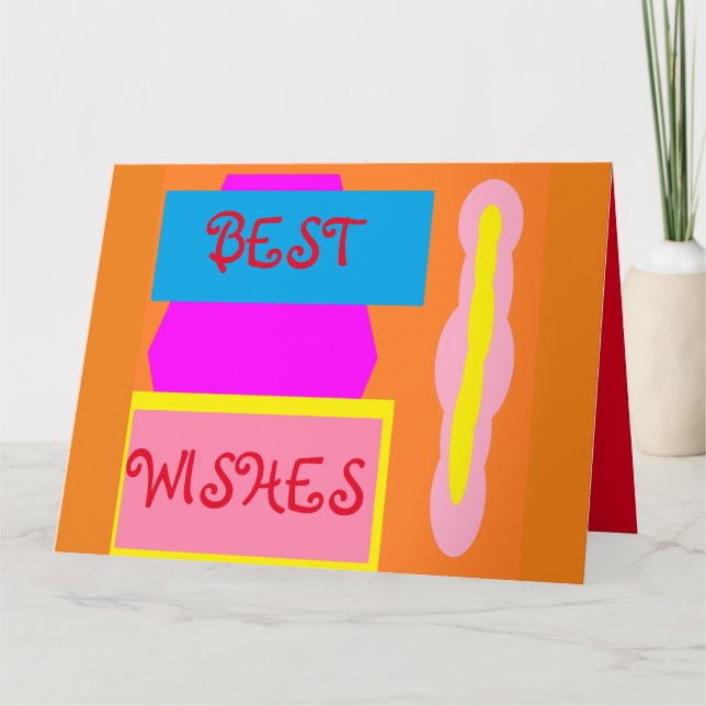 Blandad design från födelsedagen med meddelande (Framsida)