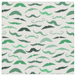 Blandad Grönt mustache Mönster Tyg