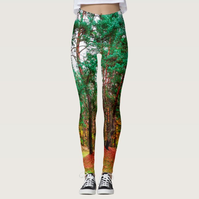 Blandad hönskog leggings (Framsida)