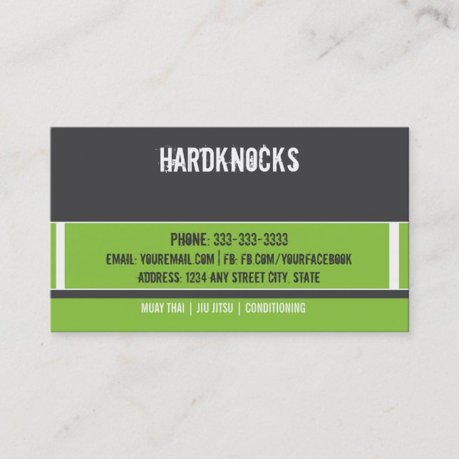 Blandad kampsportvisitkort 10 klassificerar lojalitetskort (Framsida)