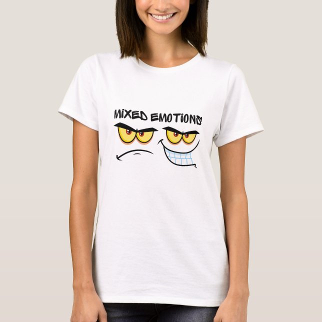 Blandad Känslor Emoji Vibes Tee! T Shirt (Framsida)