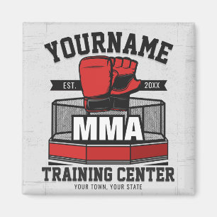 Blandad martialkonst ADD NAMN MMA Fight Training Magnet